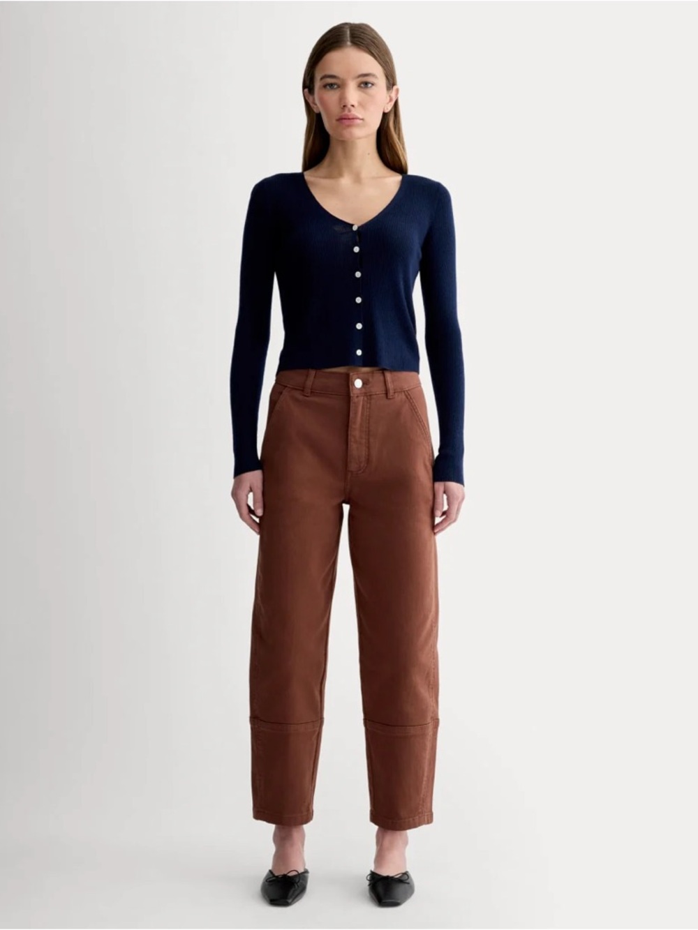 Everlane 2 Utility Barrel Pant rosewood red